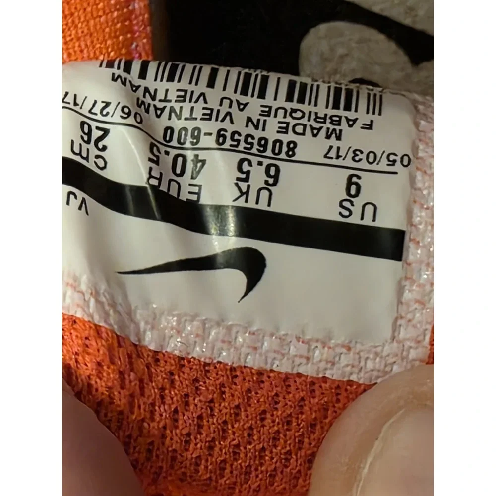 Women's Nike Zoom Rival Size 9 Solar Red, White & Black